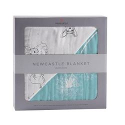 Corgi and Dandelion Seeds Bamboo Muslin Newcastle Blanket - Newcastle Classics 3009