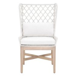 Woven Lattis Outdoor Wing Chair - Essentials For Living 6804.WHT/WHT/GT