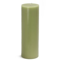 3 X 9 Inch Sage Green Pillar Candle- Jeco Wholesale CPZ-100