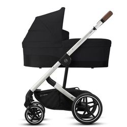 Cybex Balios S Lux Full Size Stroller + Cot S Bassinet Bundle - Deep Black
