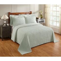 Better Trends Jullian Collection in Bold Stripes Design Bedspread by Better Trends in Sage (Size TWIN)