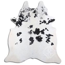 Cowhide Area Rugs NATURAL HAIR ON COWHIDE BLACK AND WHITE 3 - 5 M GRADE B size ( 32 - 45 sqft ) - Big