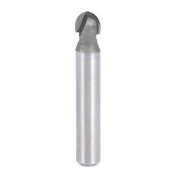 Router Bit 1/4 Shank 1/4"Cutting Dia Core Box 2 Flutes High-carbon Steel Cutter - 1/4x1/4"