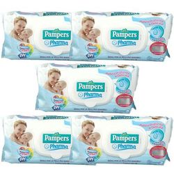Pampers Pharma Salviettine Pelli più Sensibili Set da 5 Pacchi 5x63 pz