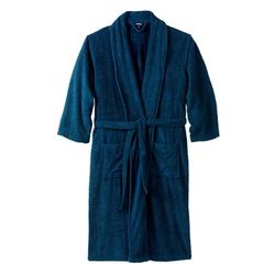 Men's Big & Tall Terry Bathrobe with Pockets by KingSize in Midnight Teal (Size 9XL/0XL)