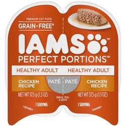 Perfect Portions Healthy Adult Grain Free Chicken Recipe Wet Cat Food Pate, 2.6 oz.