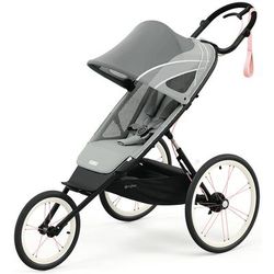 Cybex AVI Jogging Stroller Bundle - Black/Pink Frame + Medal Grey Seat Pack