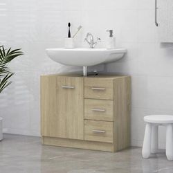 vidaXL Mobile Sottolavabo Rovere Sonoma 63x30x54 cm in Truciolato