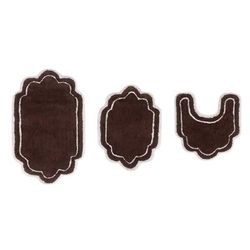 Allure 3-Pc. Bath Rug Set by Home Weavers Inc in Brown