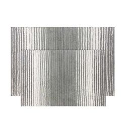 Gradiation 2 Piece Set Bath Rug Collection by Home Weavers Inc in Grey