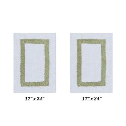 Hotel Collections Bath Mat Rug 2 Piece Set (17" X 24" | 17" X 24") by Better Trends in White Sage