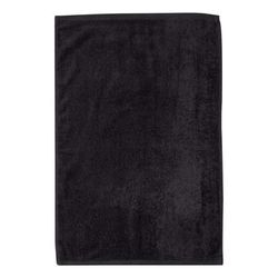 Q-Tees T300 Deluxe Hemmed Hand Towel in Black | Cotton