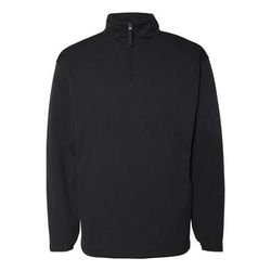 Badger Sport 1480 Adult 1/4-Zip Polyester Pullover Fleece Jacket in Black size Small BG1480