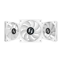 Lian Li ST120-3W ARGB 120mm PWM Fan (White, 3-Pack with Controller) ST120-3W