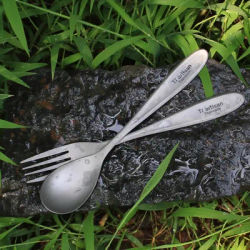 Tiartisan – fourchette en titane cuillère à couverts légers pour Camping en plein air randonnée