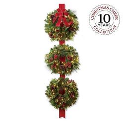 62" Wreath Trio - Christmas Cheer Ribbon Wreaths - Outdoor Holiday Décor - Frontgate