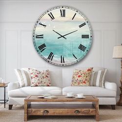 From The Shore Traditional Wall Clock by Designart in Blue