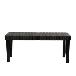 Juniper + Ivory Grayson Lane 20 In. x 44 In. Rustic Bench Black Birch - 20790