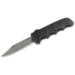 Boker Plus Kalashnikov OTF Bowie Automatic Folding Knife 3.54in D2 Aluminum Black Handle 06EX350