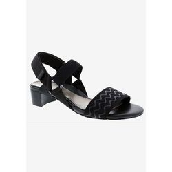 Wide Width Women's Virtual Sandal by Ros Hommerson in Black Elastic (Size 10 W)