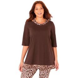 Plus Size Women's Racerback Tank & Tunic Duet by Catherines in Chocolate Ganache (Size 3XWP)