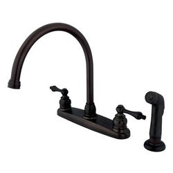 Kingston Brass KB725ALSP Vintage 8-Inch Centerset Kitchen Faucet, Oil Rubbed Bronze - Kingston Brass KB725ALSP