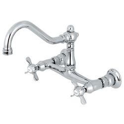 "Kingston Brass KS3241BEX 8" Center Wall Mount Bathroom Faucet, Polished Chrome - Kingston Brass KS3241BEX"