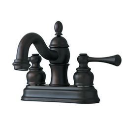 Kingston Brass KB3905BL 4 in. Centerset Bathroom Faucet, Oil Rubbed Bronze - Kingston Brass KB3905BL