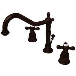 Kingston Brass KS1995AX 8 in. Widespread Bathroom Faucet, Oil Rubbed Bronze - Kingston Brass KS1995AX