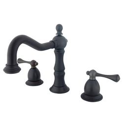 Kingston Brass KS1975BL 8 in. Widespread Bathroom Faucet, Oil Rubbed Bronze - Kingston Brass KS1975BL