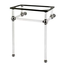 Kingston Brass VAH282033SN Templeton 24-Inch x 20-3/8-Inch x 33-1/4-Inch Acrylic Console Sink Legs, Brushed Nickel - Kingston Brass VAH282033SN