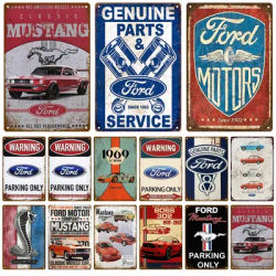 Ford Mustang Retro Metal Sign Plate Vintage Poster Decor Wall Art Room Decoration Decorative