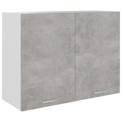 vidaXL Armadio Sospeso Grigio Cemento 80x31x60 cm in Truciolato