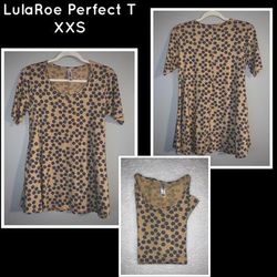 Lularoe Tops | Lularoe Perfect T - Xxs | Color: Gray/White | Size: Xxs