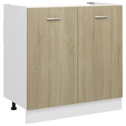 vidaXL Armadio per Lavabo Rovere Sonoma 80x46x81,5 cm in Truciolato