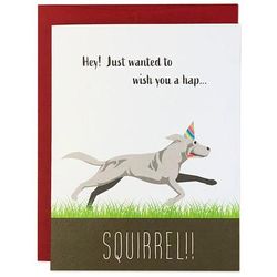 Squirrel Dog Birthday Card, .63 OZ