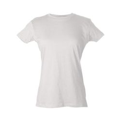 Tultex 0213TC Women's Fine Jersey Top in White size Medium | Cotton 213