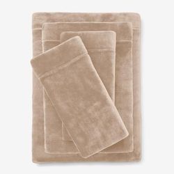 BH Studio 4-Pc. Microfleece Sheet Set by BH Studio in Taupe (Size KING)