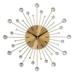 Gold Glam Metal Wall Clock by Quinn Living in Gold