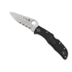 Spyderco Endela Lightweight Thin Red Folding Knife 3.4 in VG-10 Leaf Black C243FPSBKRD