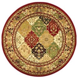 Lyndhurst 221 Multi / Red 5'-3" X 5'-3" Round Round Rug by Safavieh in Multi Red