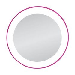 LED Lighted Spot Travel Mirror by Zadro Products Inc. in Pink