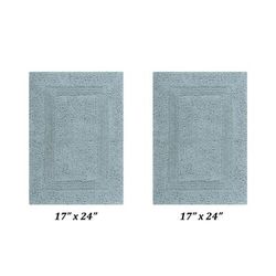 Lux Collections Rug 2 Piece Set (17" X 24" | 17" X 24") by Better Trends in Blue