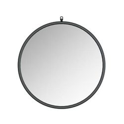 Haylo Black 32 Framed Round mirror with hook - A&E Bath and Shower MF-R-32-BM-2