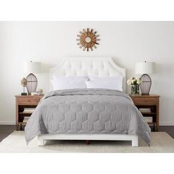 Honeycomb Down Alternative Blanket, Grey by St. James Home in Grey (Size FL/QUE)