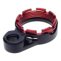 Fortis Manufacturing LE Lightweight Enhanced AR15 End Plate System K2 Locking Lever Red Castle Nut LE-BLK-K2-RED