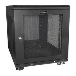 StarTech Adjustable Depth Server Rack Cabinet with Casters (12 RU) RK1233BKM