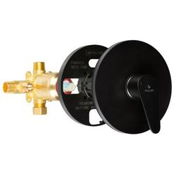 "PULSE ShowerSpas Tru-Temp Pressure Balance 1/2" Rough-In Valve with Matte Black Trim Kit - PULSE ShowerSpas 3001-RIV-PB-MB"