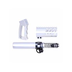 Guntec USA AR-15 Micro Pistol Furniture Set Anodized Clear MICRO-P-SET-CLEAR
