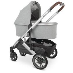UPPAbaby Cruz V2 Stroller + Bassinet - Stella (Grey Brushed Melange / Silver / Chestnut Leather)